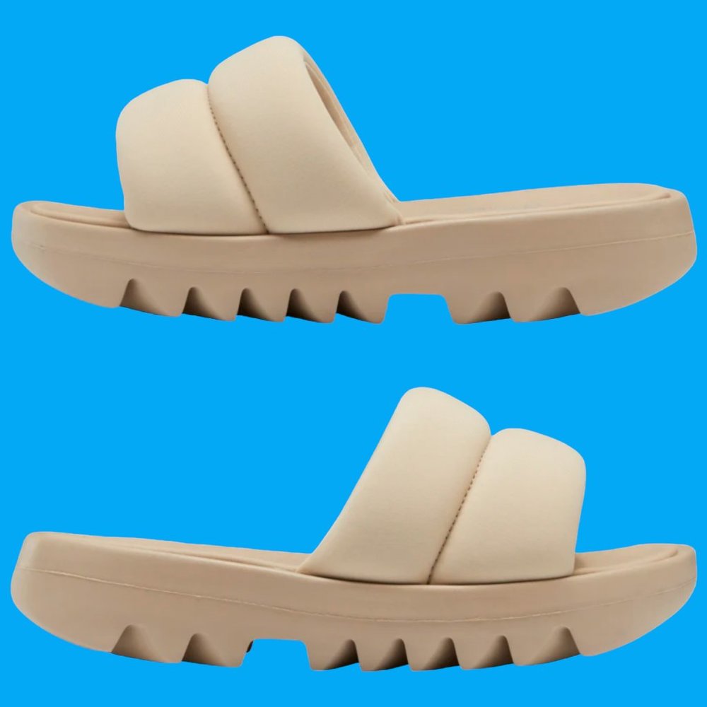Reebok Cardi B Slide Sandals HP2216 Modern Beige Women's